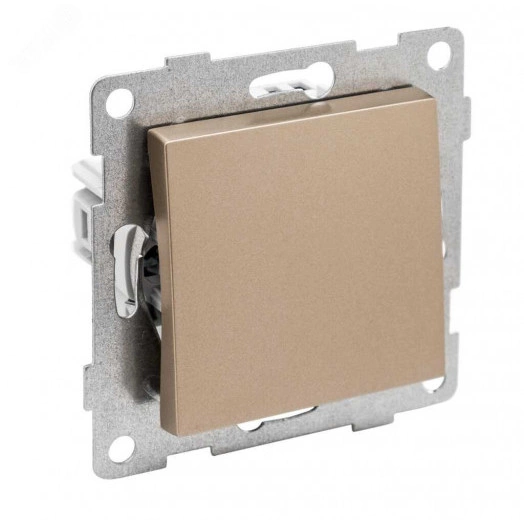 GUSI Ugra механизм выключателя 1кл. (инд), скрытая  установка,  10А, 250В. Цвет: золото.