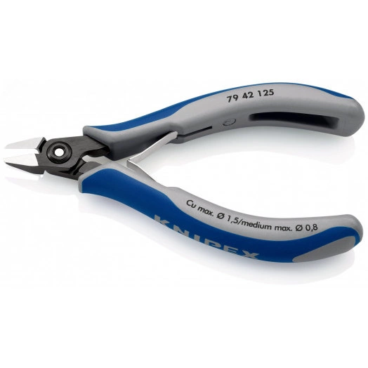 Прецизионные кусачки боковые для электроники вороненые 125 mm KN-7942125