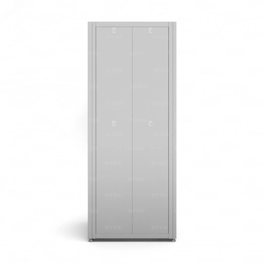 Шкаф напольный телекоммуникационный NTSS RS 42U 800х1000мм, 4 профиля 19, двери перфорированная и сплошная металл, регулируемые опоры, боковые стенки съемные, разобранный, серый RAL 7035