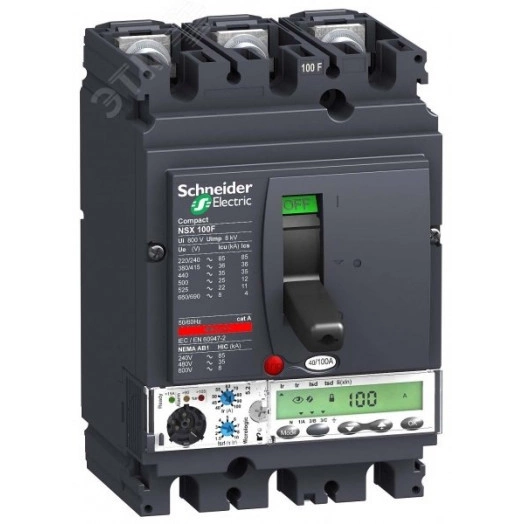 Выключатель автоматический 3П3Т MIC. 5.2A 40A NSX100N
