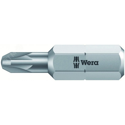 Бита 855/1 RZ PZ вязкая твёрдость зауженный стержень для саморезов для работ по гипсокартону хвостовик шестигранный 1/4 C 6.3 PZ 1 x 25 мм