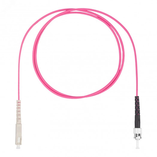 Шнур оптический коммутационный (патч-корд), SC-ST симплекс simplex OM4, нг(А)-HF, маджента, 3,0 м