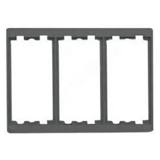 Connect Рамка для настенных блоков Сима Классик на 3 S-модуля, графит