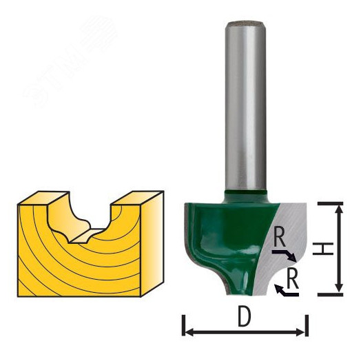 Фреза пазовая фасонная DxHxL=12х10х41.5 мм