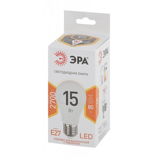 Лампа светодиодная LED A60-15W-827-E27(диод,груша,15Вт,тепл,E27)