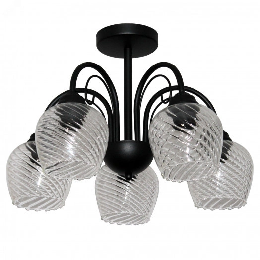 Светильник Берта 151 черн.муар (Плафон 8270) НСБ 01-5х60-132 Е27 ИУ