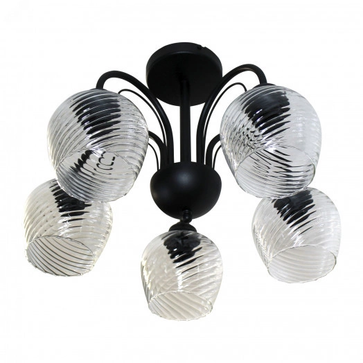 Светильник Берта 151 черн.муар (Плафон 8270) НСБ 01-5х60-132 Е27 ИУ