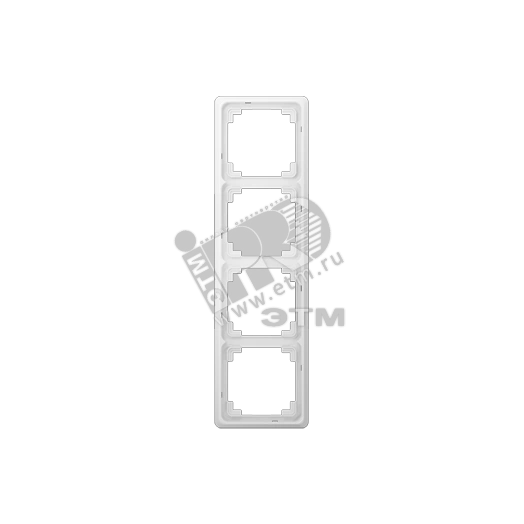 Рамка 4 поста универсальная белая