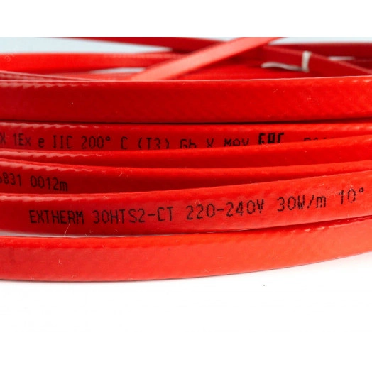 Кабель саморегулирующийся нагревательный 15HXTS2-CT промышленный (трубы, узлы, резервуары) 15 Вт/м,  фторопласт
