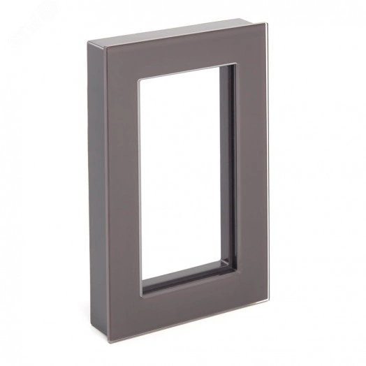 Рамка  2-местная (без перемычки), серия Катрин, шоколад