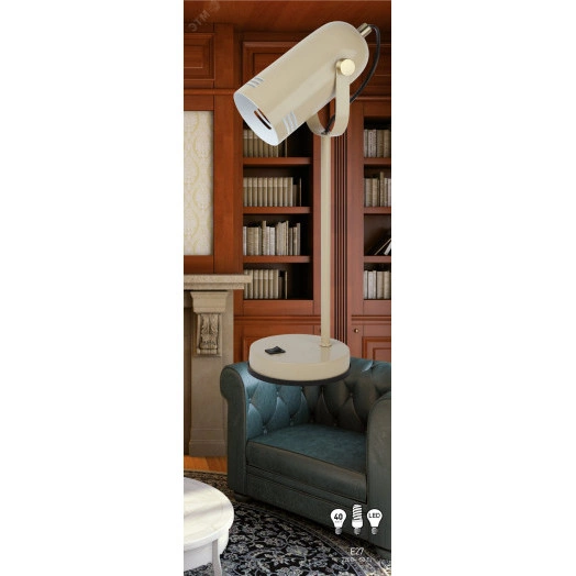 Настольный светильник N-117-Е27-40W-BG бежевый (12/48) ЭРА