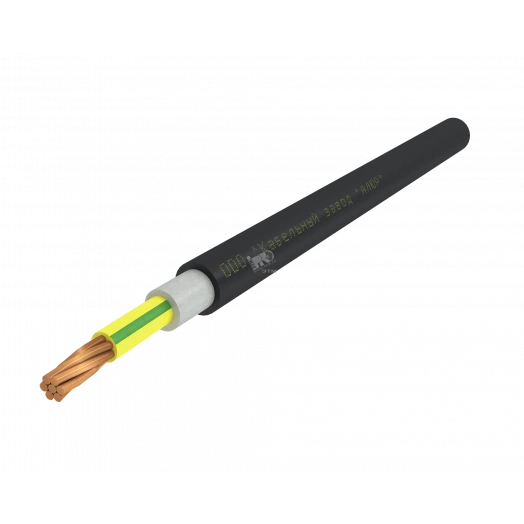 Кабель силовой ППГнг(А)-HF 1х25мк (PE)-1 многопроволочный желто-зеленый (барабан)