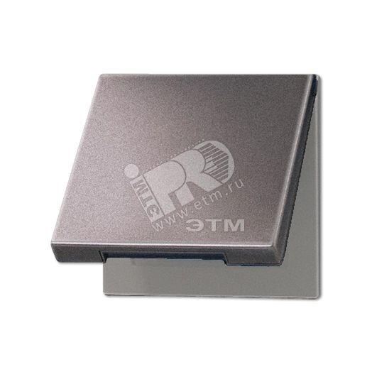 Крышка откидная для штепсельных розеток с платой 50х50мм антрацит