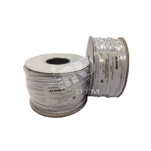 Кабель слаботочный экранированный ALARM 2x0.22 для систем сигнализации (200м)