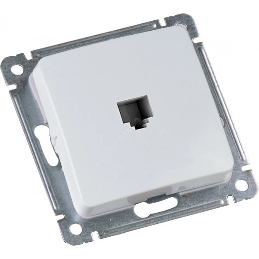 MASTER Розетка телефонная скрытой установки, в рамку, белый