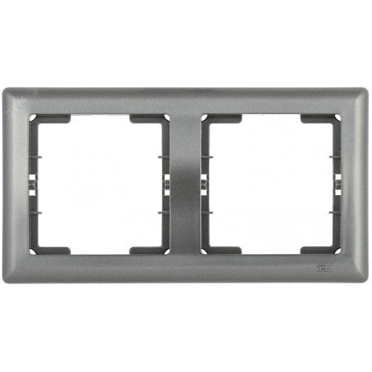 Рамка двухместная горизонтальная BOLERO антрацит