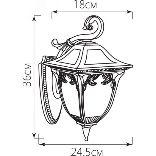 Светильник НБУ-60w вниз Е27 IP44 черное золото
