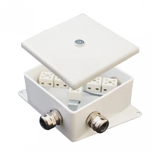 Коробка монтажная огнестойкая КМ-О (6к)-IP66-120х120 два ввода BC