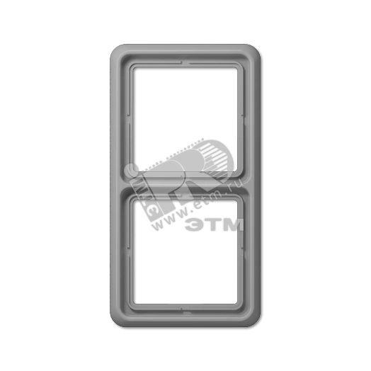 Рамка 2 поста универсальная серая