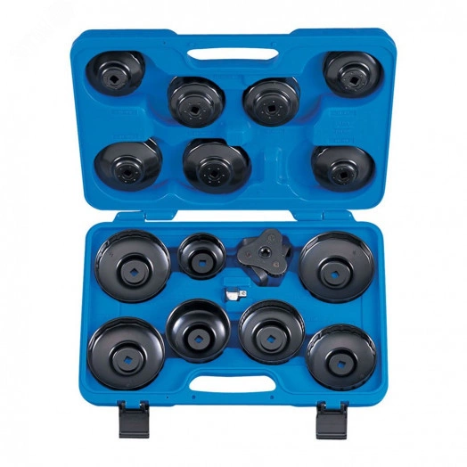Набор съемников масляных фильтров, 66-108 мм, 16 предметов