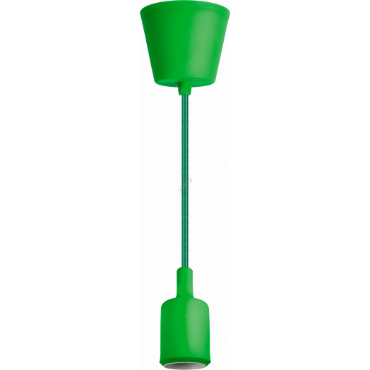 Светильник с проводом 1м.Е27 декор зеленый