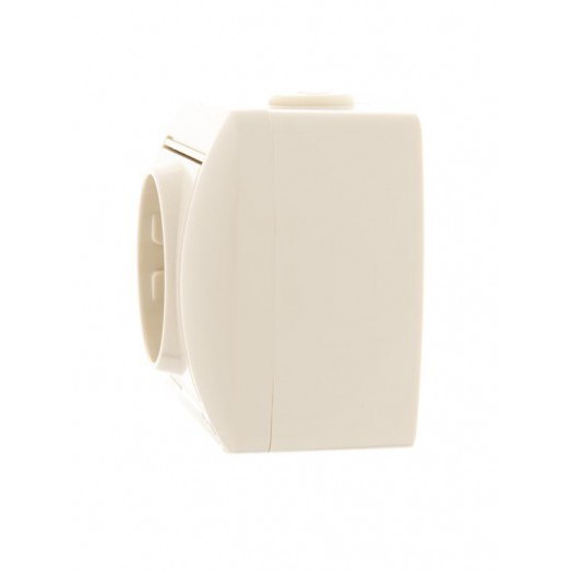 Розетка 1-м ОП Nata 16А IP20 с заземл. керамика крем. LEZARD 710-0300-122