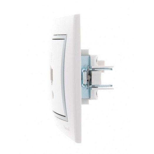 Розетка телефонная 1-м СП Mira RJ11 бел./сер. LEZARD 701-0215-137