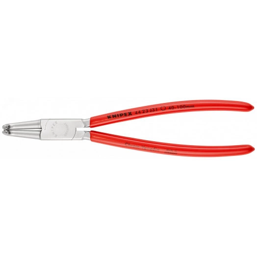 Щипцы для внутренних стопорных колец губки под углом 90° посадочный размер  40 - 100 мм диаметр наконечников  23 мм L-215 мм Cr-V хромированные обливные рукоятки KN-4423J31