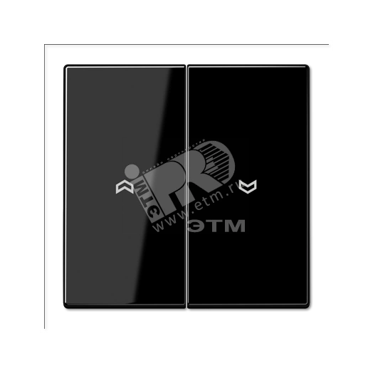 Клавиша для выключателя управления жалюзи  черная