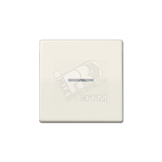 Клавиша для выключателя с окошком для подсветки  слоновая кость