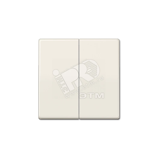 Клавиша 2-я для выключателей и кнопок  без подсветки. Серия AS500  Материал- термопласт  Цвет- слоновая кость
