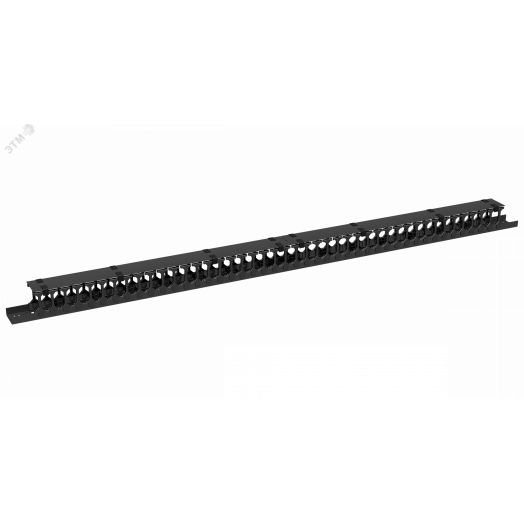 Органайзер кабельный вертикальный, 47U, для шкафов серий TFR-R, TFI-R и TFA, Ш97хГ110мм, металлический, с пластиковыми пальцами, с крепежом, цвет черный