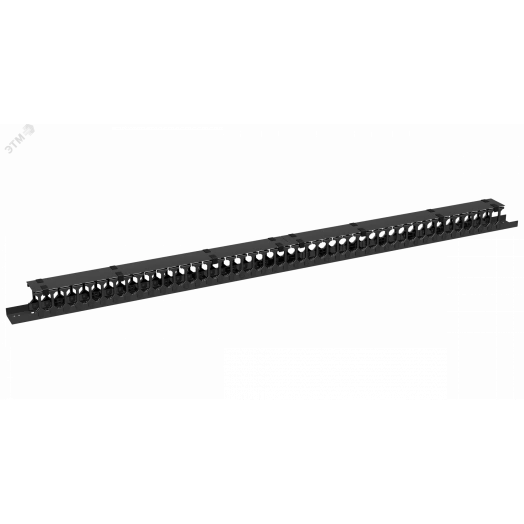Органайзер кабельный вертикальный, 47U, для шкафов серий TFR-R, TFI-R и TFA, Ш97хГ110мм, металлический, с пластиковыми пальцами, с крепежом, цвет черный