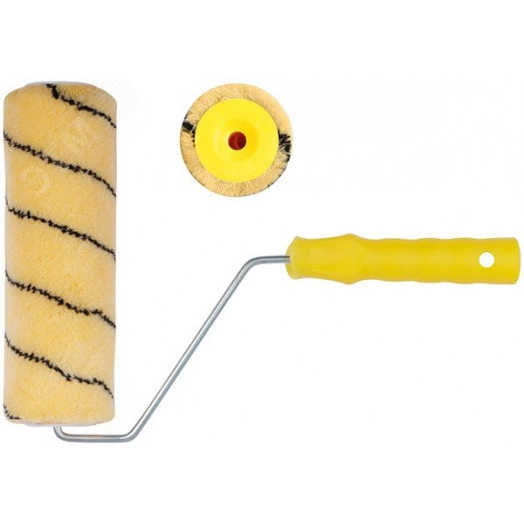 Валик полиакриловый бежевый с черной полоской