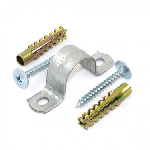 Комплекты для крепления ОКЛ с использованием самореза, дюбеля и скобы СМД 16-17