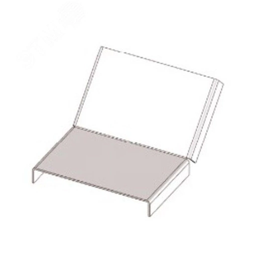 Крышка  лотка КЛП 200х150-45 УТ1,5 для поворота трассы вверх на 45, оцинкованный лист, S1,0