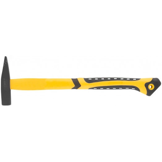 Молоток кованый, фиберглассовая усиленная ручка, антивибрационные накладки, Профи 500 гр.