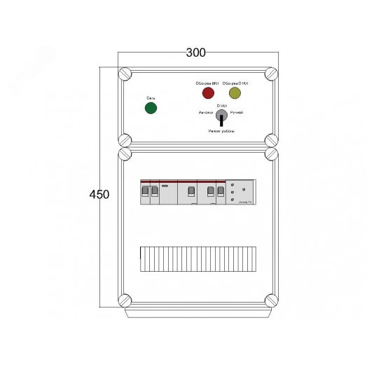 Щит управления электрообогревом DEVIbox HS 2x1700 D316 (в комплекте с терморегулятором и датчиком температуры)