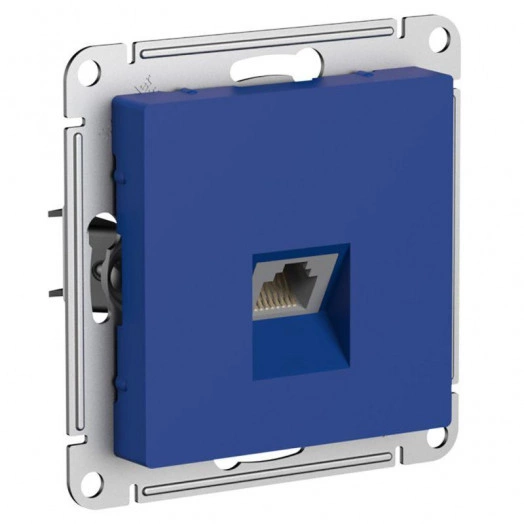 Розетка компьютерная AtlasDesign RJ45 кат. 5Е механизм аквамарин SE ATN001183