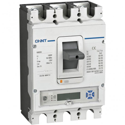 Выключатель автоматический 3п 1250А 50кА NM8N-1600S TM с рег. термомагн. расцеп. (R) CHINT 263072