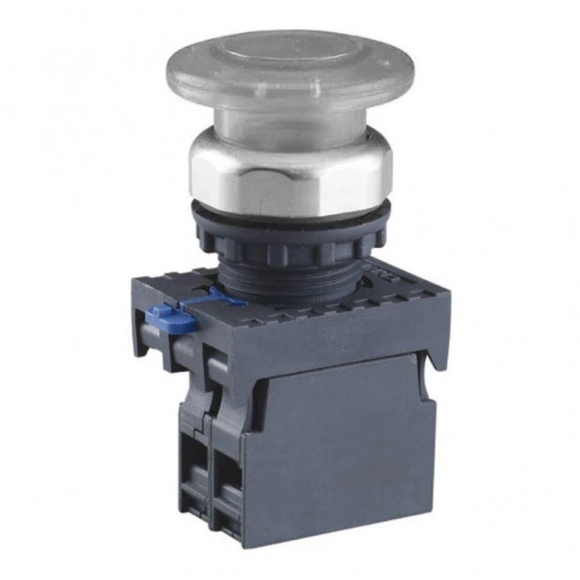 Кнопка управления "Грибок" d40мм с самовозвратом NP8-10MD/11 1НО бел. AC 110В-220В(LED) IP65 (R) CHINT 578664