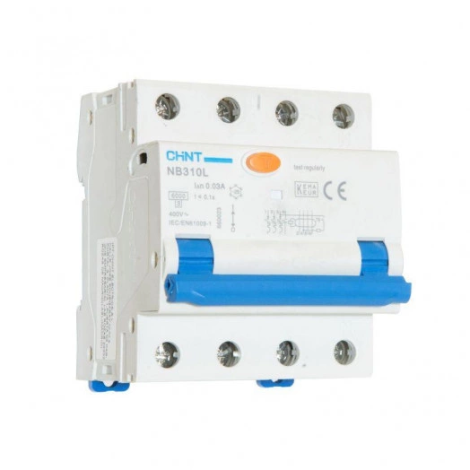 Выключатель автоматический дифференциального тока 3п+N C 16А 30мА тип A 6кА NB310L (R) CHINT 660013