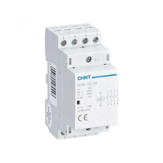 Контактор модульный NCH8-25/40 25А 4НО AC 24В 50Гц (R) CHINT 256090