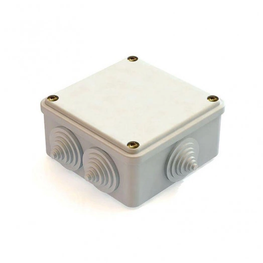 Коробка распаячная для наружного монтажа RAL 7035 6 гермовводов 100х100х50мм IP44 CHINT 8820015