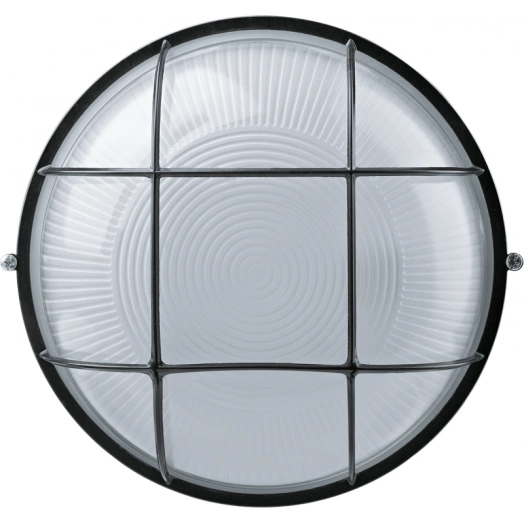 Светильник ЛОН 94 809 NBL-R2-100-E27/BL 1х100Вт E27 IP54 (аналог НПБ 1102 черн. круг с решеткой 100Вт) Navigator 94809