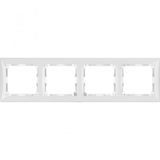 Рамка 4-м Valena горизонт. бел/кристалл Leg 774464