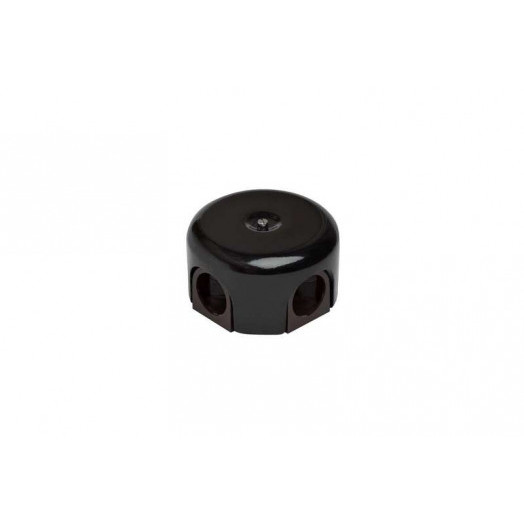 Коробка распределительная ОП 78х30мм ЛИЗЕТТА (в компл. 4 кабел. ввода) керамика черн. BIRONI B1-521-03-K