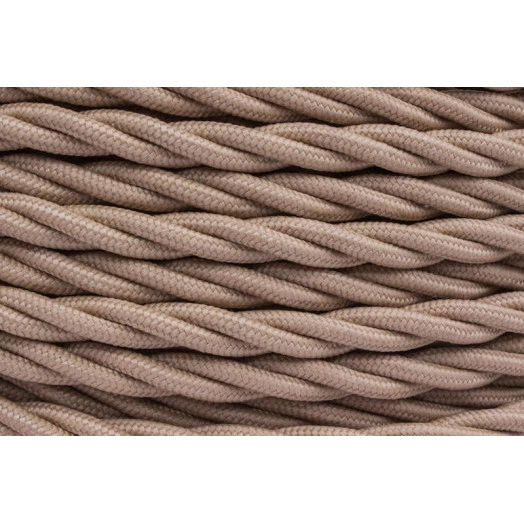 Провод ретро 2х1.5 матов. капучино (уп.50м) Bironi B1-424-716-50