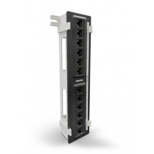 Патч-панель настенная кат.5E 12 портов RJ45 (8P8C) PPW-12-8P8C-C5e с подставкой Hyperline 15379