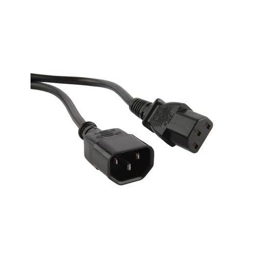 Кабель питания PWC-IEC13-IEC14-1.0-BK монитор-компьютер IEC 320 C13 - IEC 320 C14 (3х0.75) 10А прямая вилка 1м Hyperline 43793